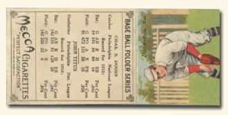 1911 T201 Mecca Double Folders Baseball Cards 